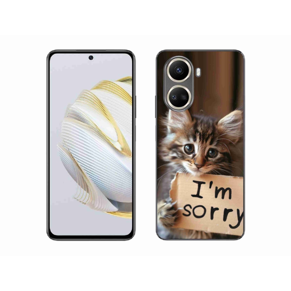 Gél borítás mmCase a Huawei Nova 10 SE-hez - macska bocsánatkérése