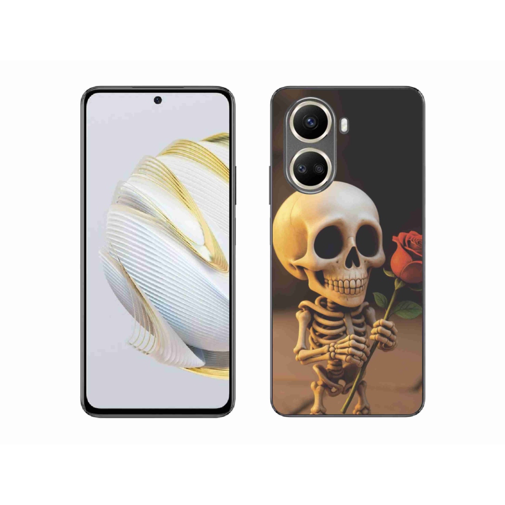 Gél borítás mmCase a Huawei Nova 10 SE-n - csontváz rózsával