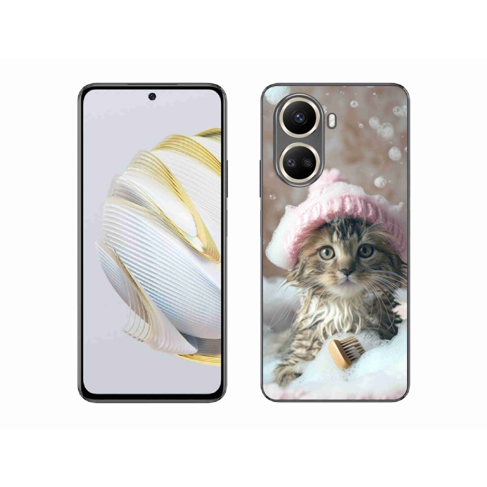 Gél borítás mmCase a Huawei Nova 10 SE-hez - cica és fürdés