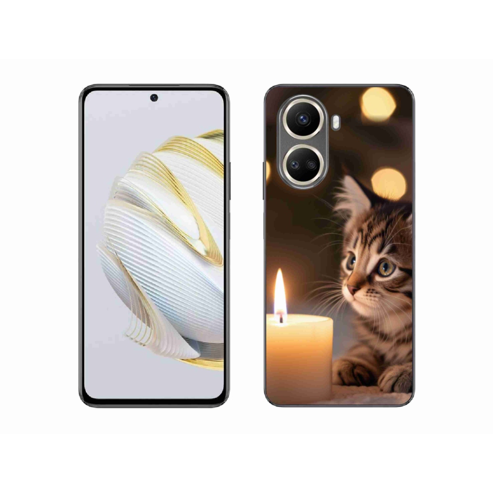 Gél borítás mmCase a Huawei Nova 10 SE számára - cica és gyertya