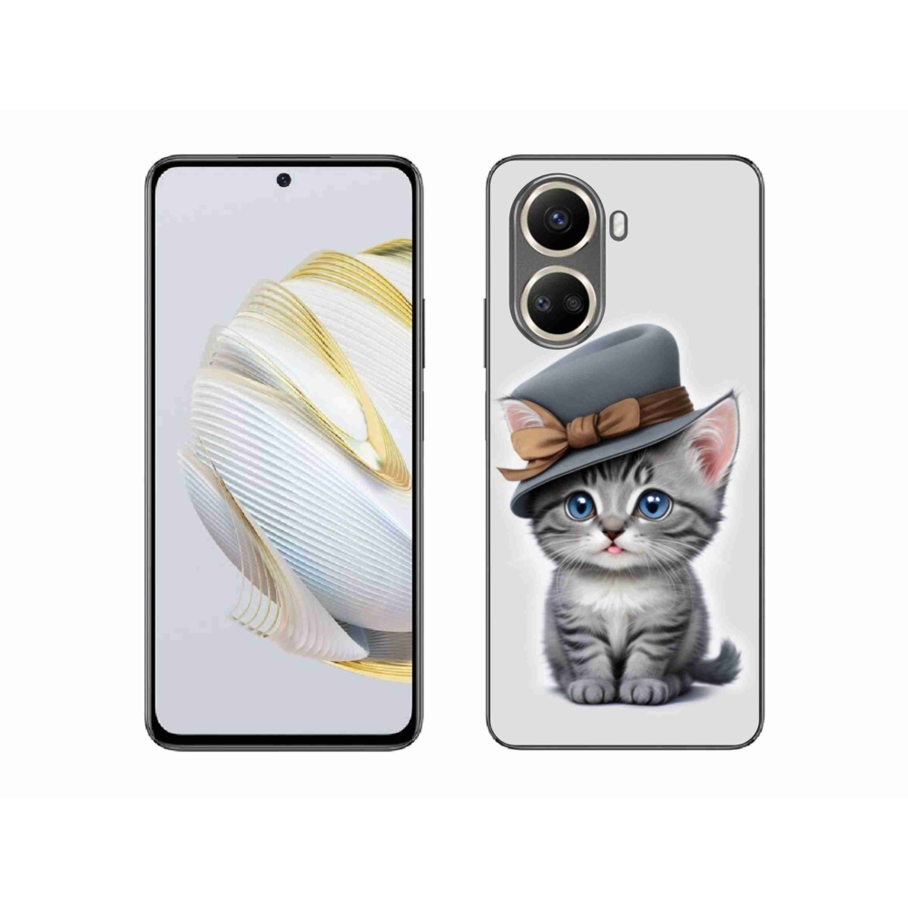 Gél borítás mmCase a Huawei Nova 10 SE-hez - cica sapkával