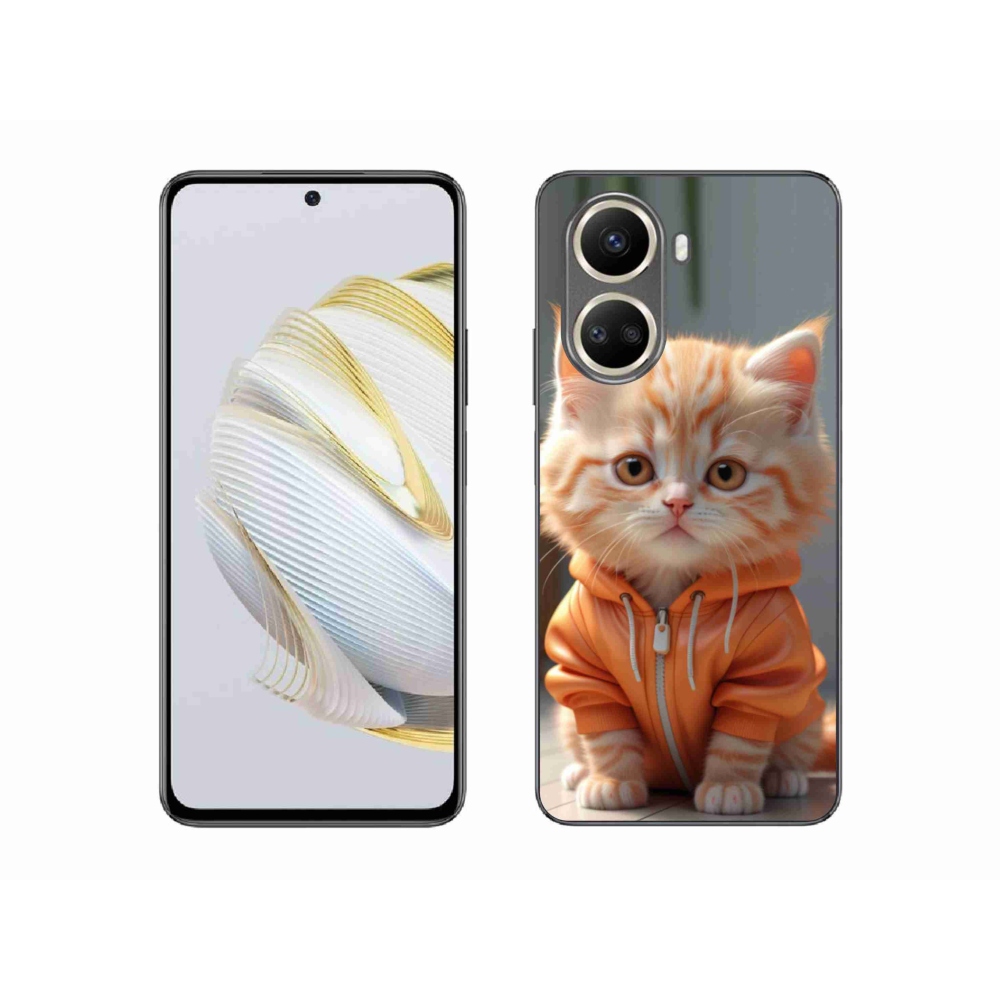 Gél borítás mmCase a Huawei Nova 10 SE-hez - cica egy melegítőben