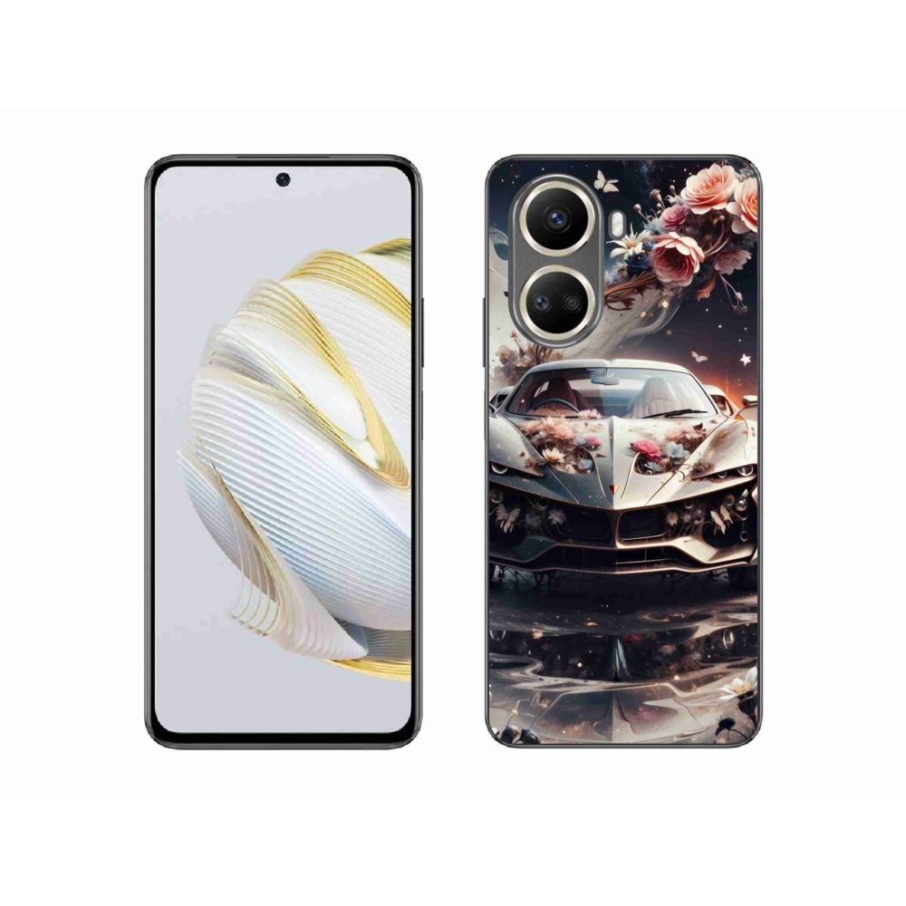 Gél borítás mmCase a Huawei Nova 10 SE-n - virágos sportautó