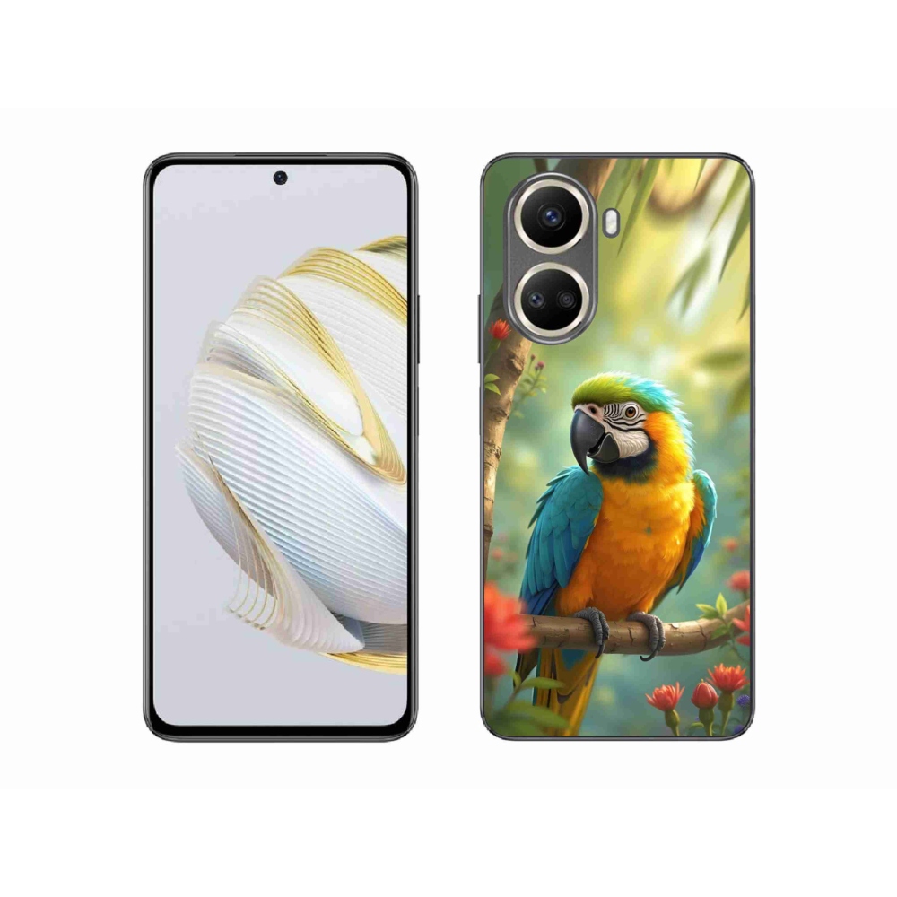 mmCase gél tok a Huawei Nova 10 SE-hez – kék-sárga ara papagáj