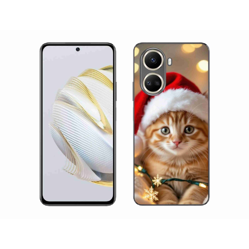 Gél borítás mmCase a Huawei Nova 10 SE-hez - Karácsonyi cica