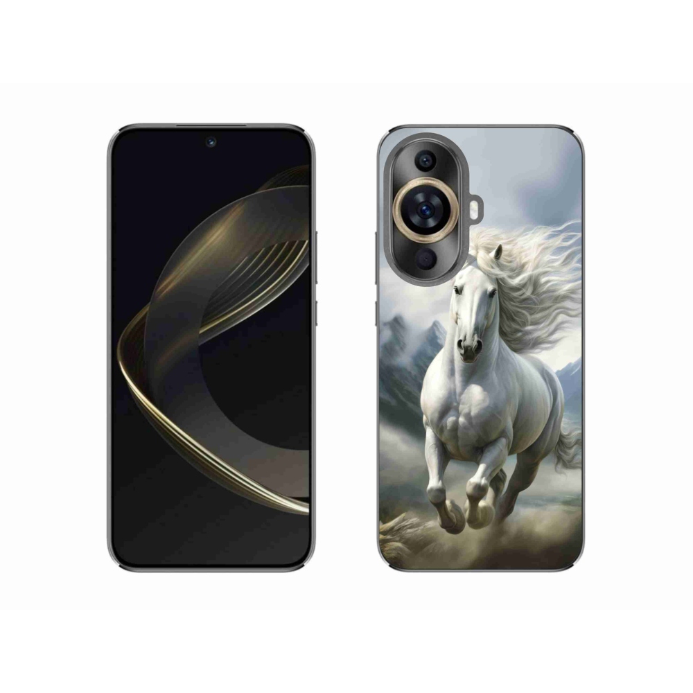 Gél borító mmCase a Huawei Nova 11 - futó fehér ló 3