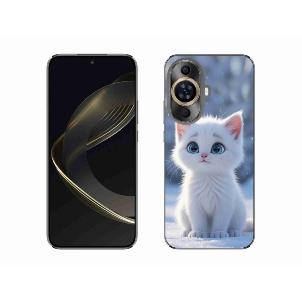 Gél borítás mmCase a Huawei Nova 11-hez - fehér cica 3