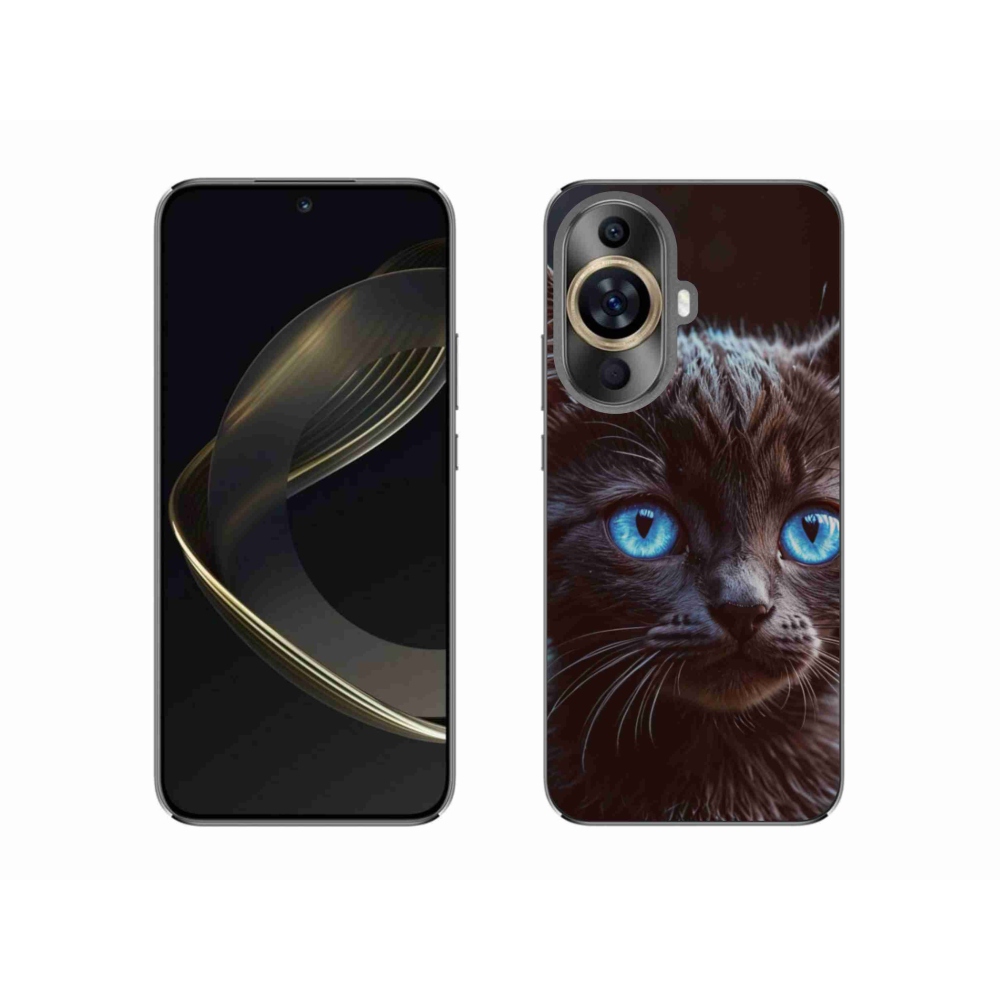 Gél borítás mmCase a Huawei Nova 11-hez - fekete cica 2