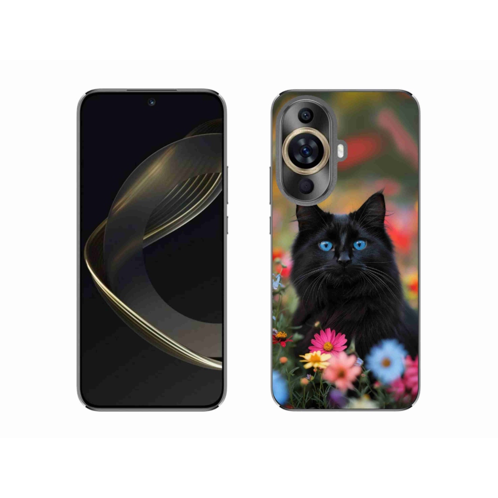 Gél borítás mmCase a Huawei Nova 11-hez - fekete cica 4