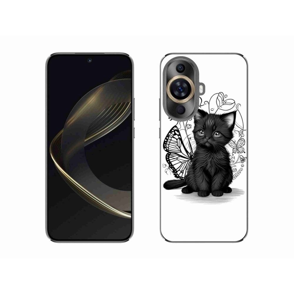 Gél borító mmCase a Huawei Nova 11-re - fekete cica
