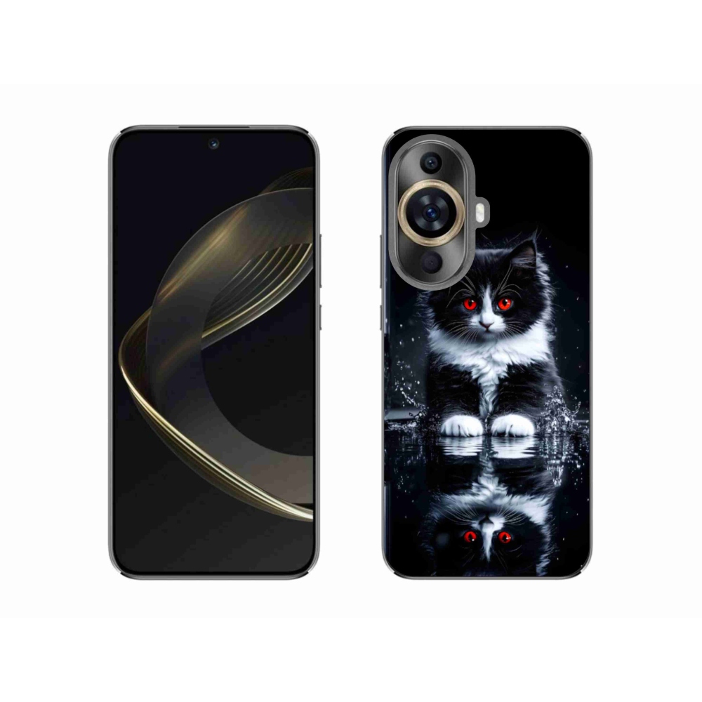 Gél borítás mmCase a Huawei Nova 11-re - fekete-fehér cica