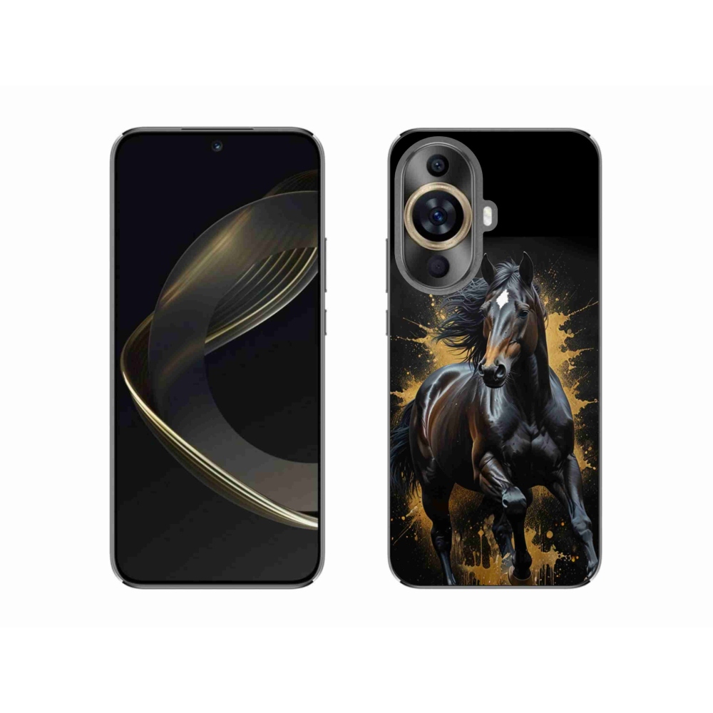Gél borítás mmCase a Huawei Nova 11-hez - elegáns fekete ménes
