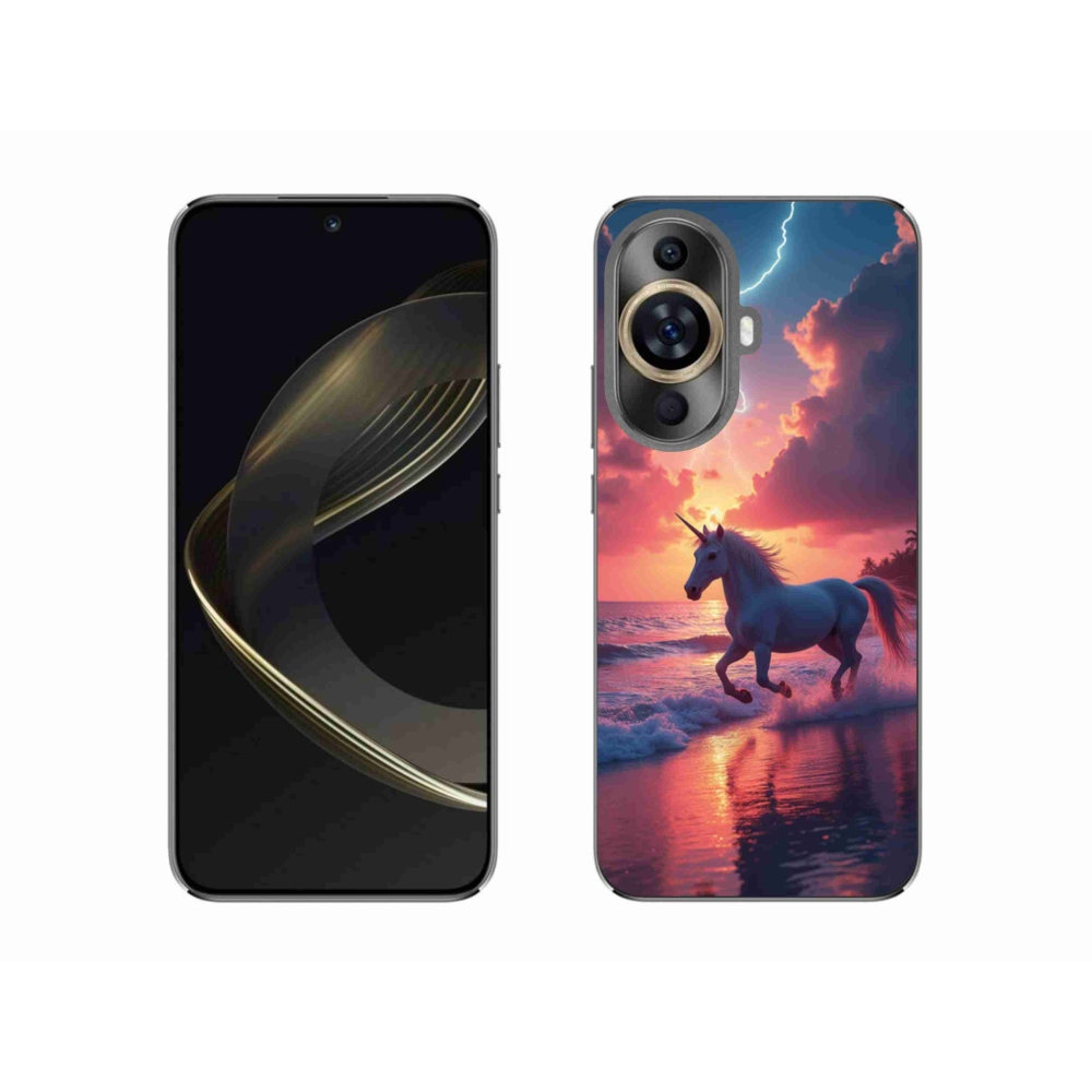 Gél borítás mmCase a Huawei Nova 11-en - egyszarvú a tengerparton