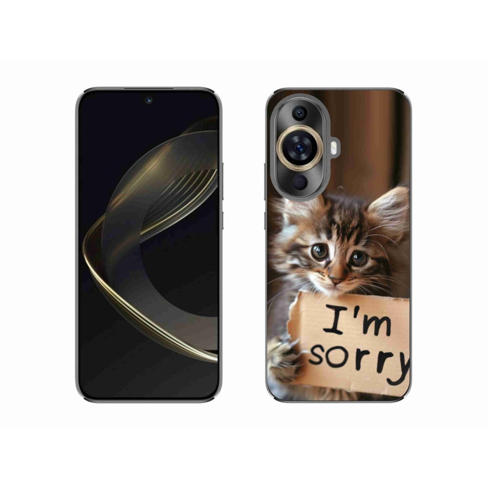 Gél borítás mmCase a Huawei Nova 11-en - macska bocsánatkérése