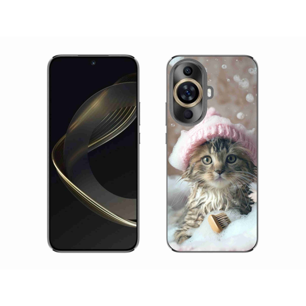 Gél borító mmCase a Huawei Nova 11-hez - cica és fürdő