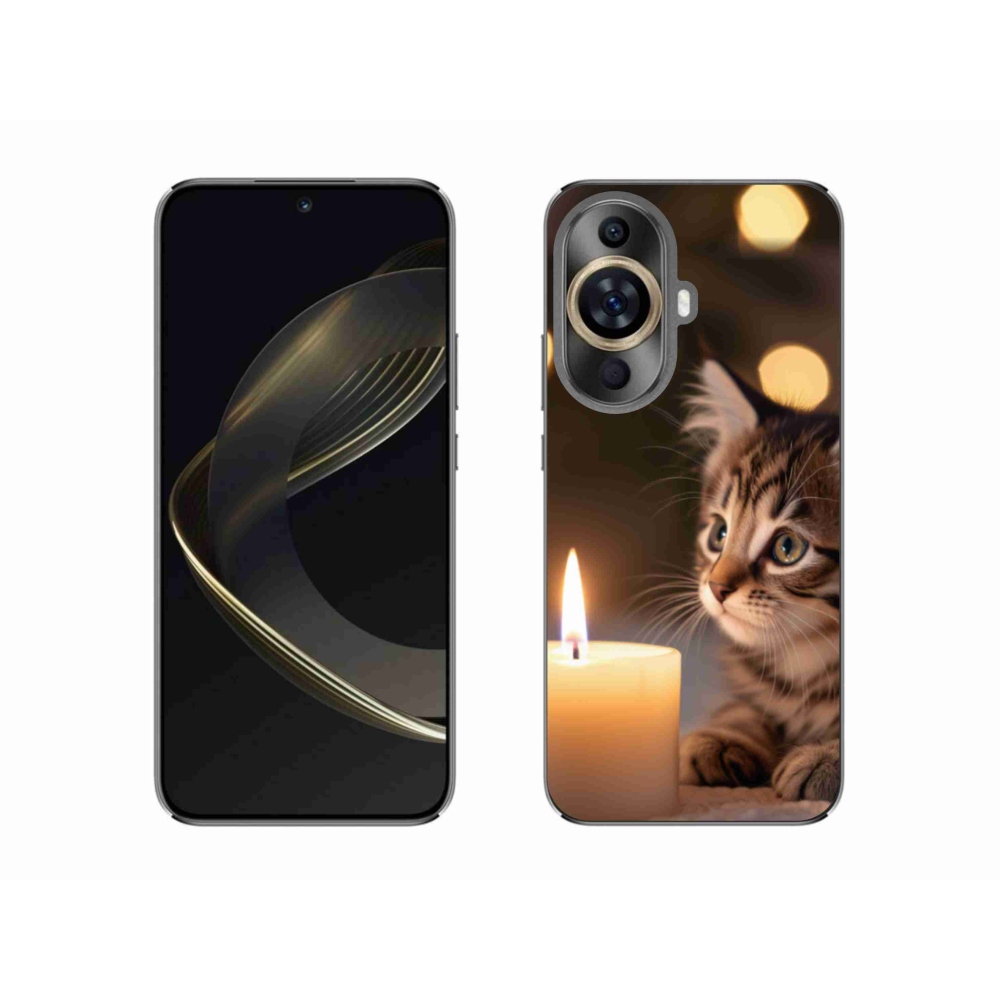 Gél borító mmCase a Huawei Nova 11-hez - cica és gyertya