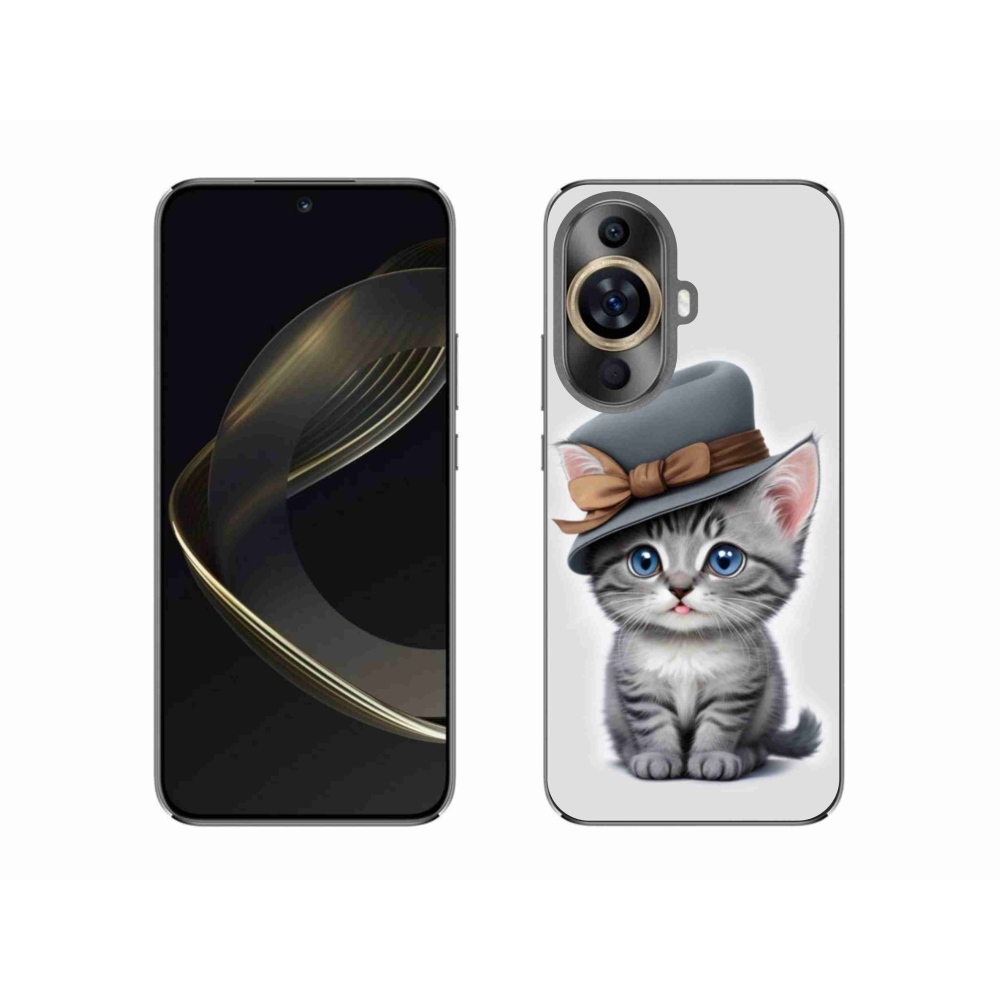 Gél borítás mmCase a Huawei Nova 11-hez - cica sapkával