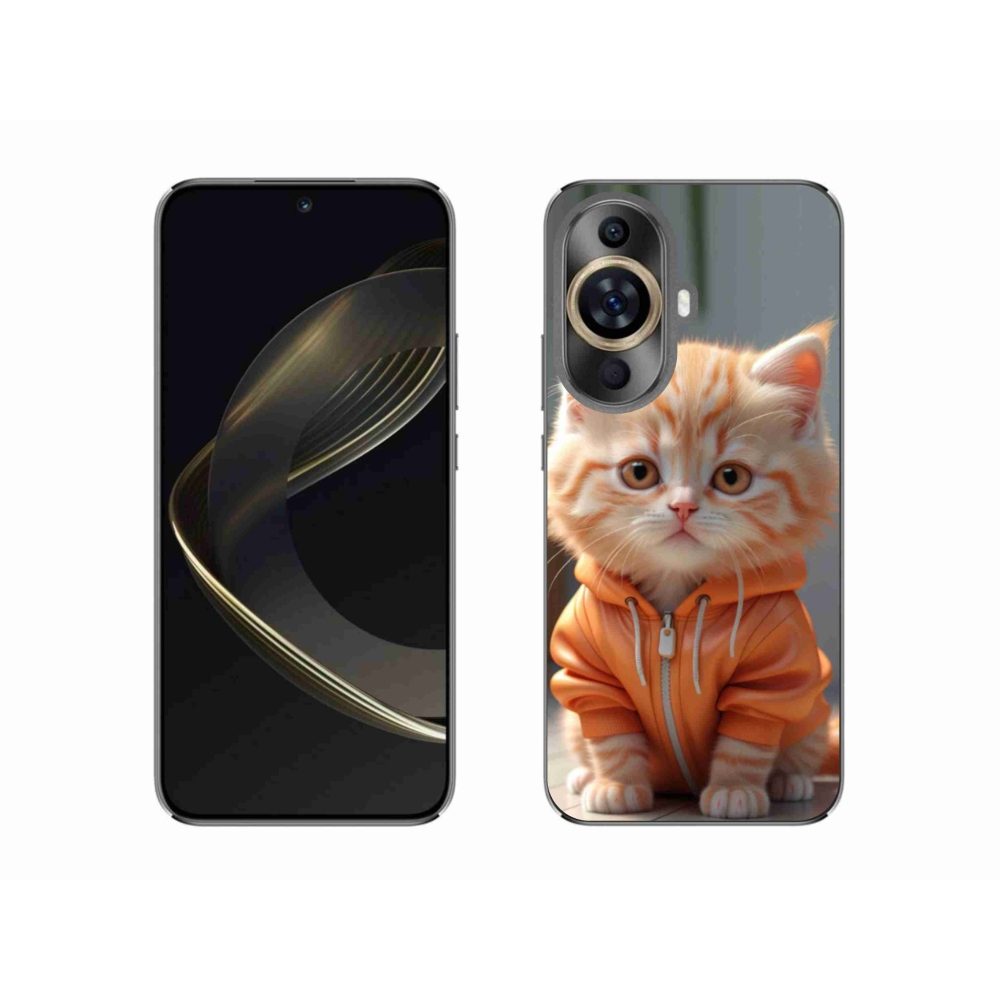Gél borítás mmCase a Huawei Nova 11-hez - cica egy melegítőben
