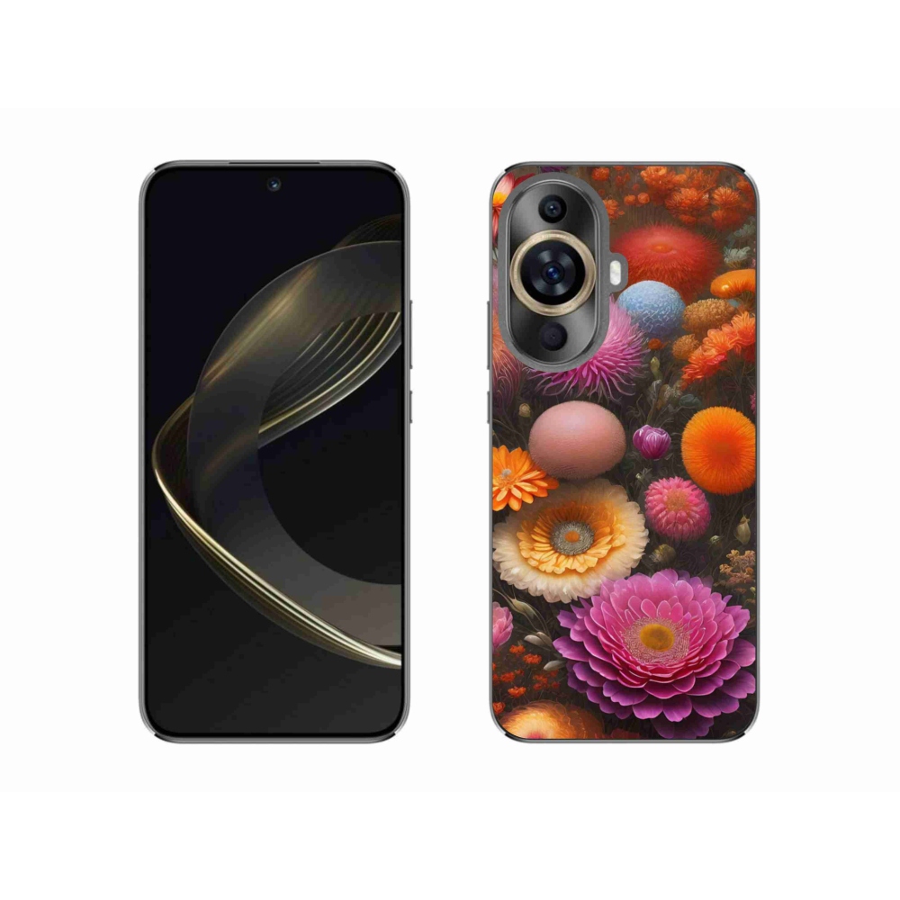 Gél borító mmCase a Huawei Nova 11-en - virágos kompozíció