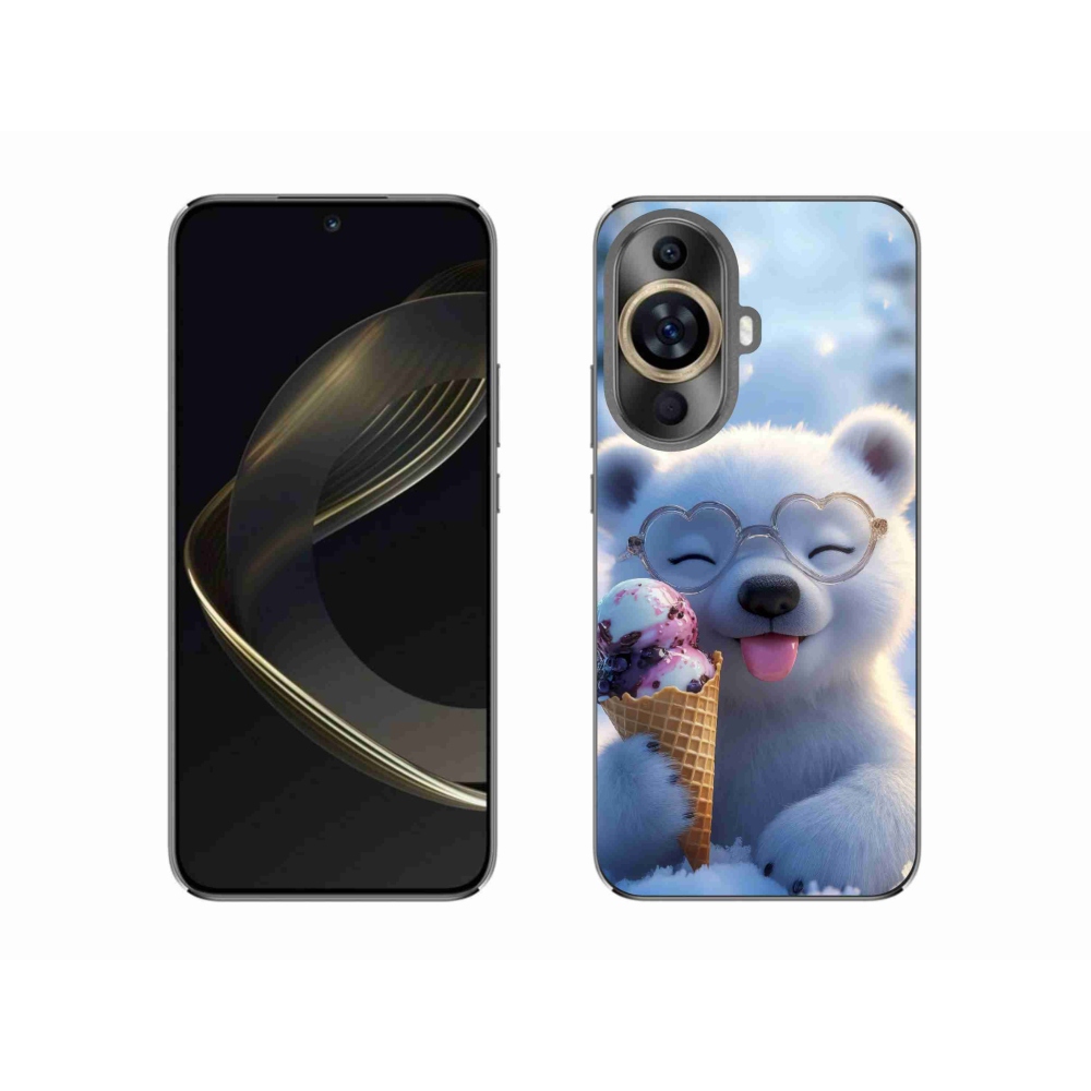 Gél borítás mmCase a Huawei Nova 11-en - mackó fagylalttal