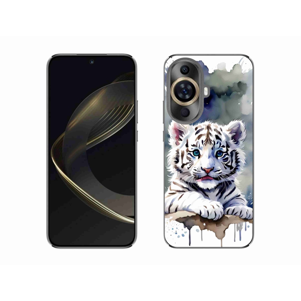 Gél borítás mmCase a Huawei Nova 11-en - fehér tigriskölyök