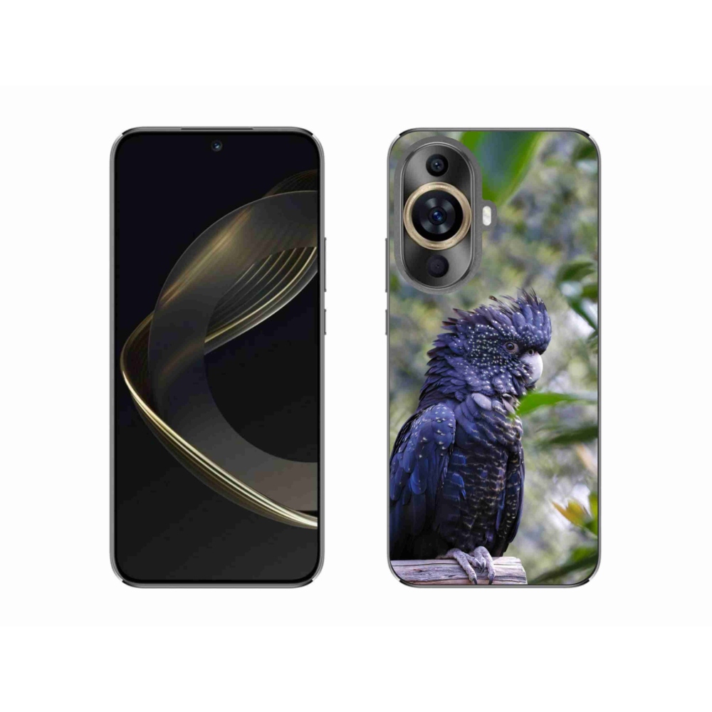 Gél borítás mmCase a Huawei Nova 11 készülékhez - papagáj kakadu fekete