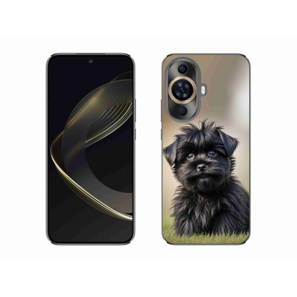 Gél borítás mmCase a Huawei Nova 11-hez - aranyos fekete kutya