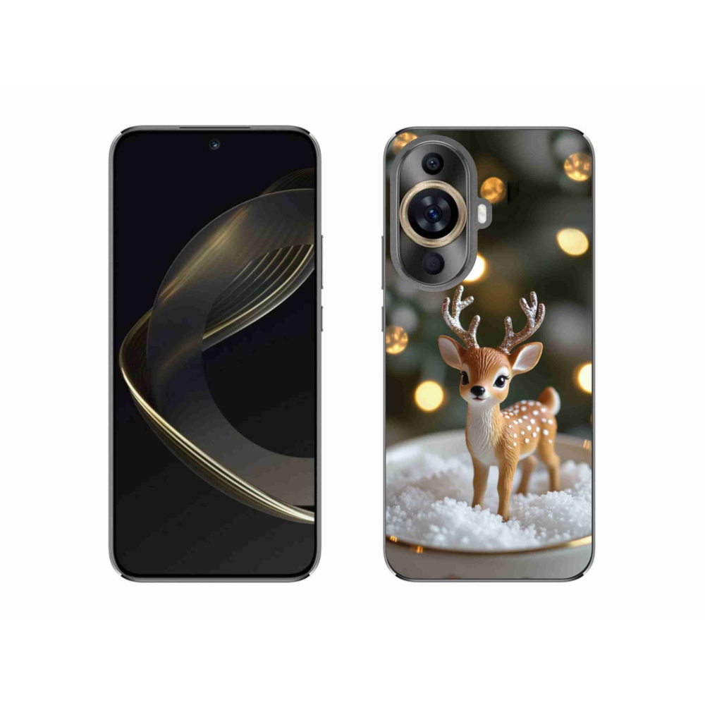 Gél borító mmCase a Huawei Nova 11-hez - aranyos karácsonyi szarvasok