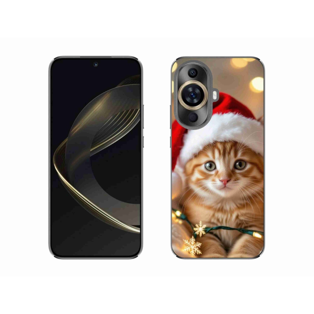 Gél borító mmCase a Huawei Nova 11-en - Karácsonyi cica