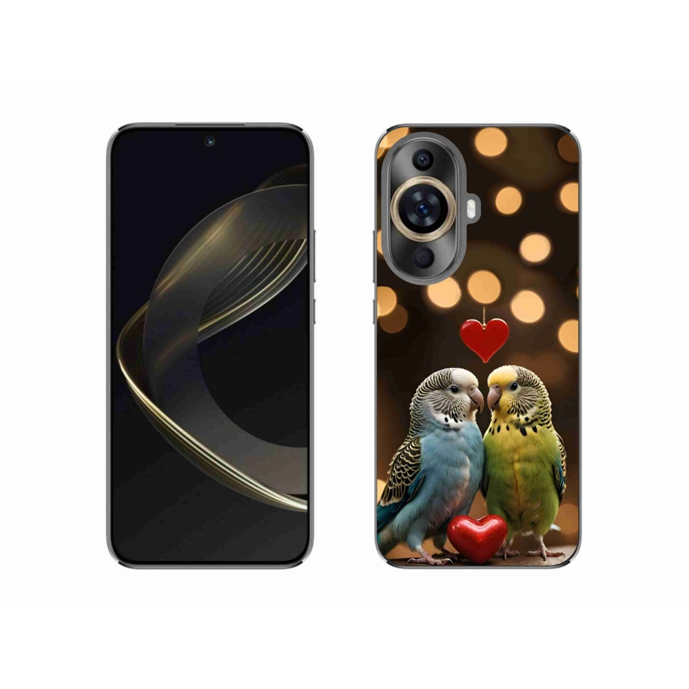 Gél borítás mmCase a Huawei Nova 11-en - szerelmes papagájok