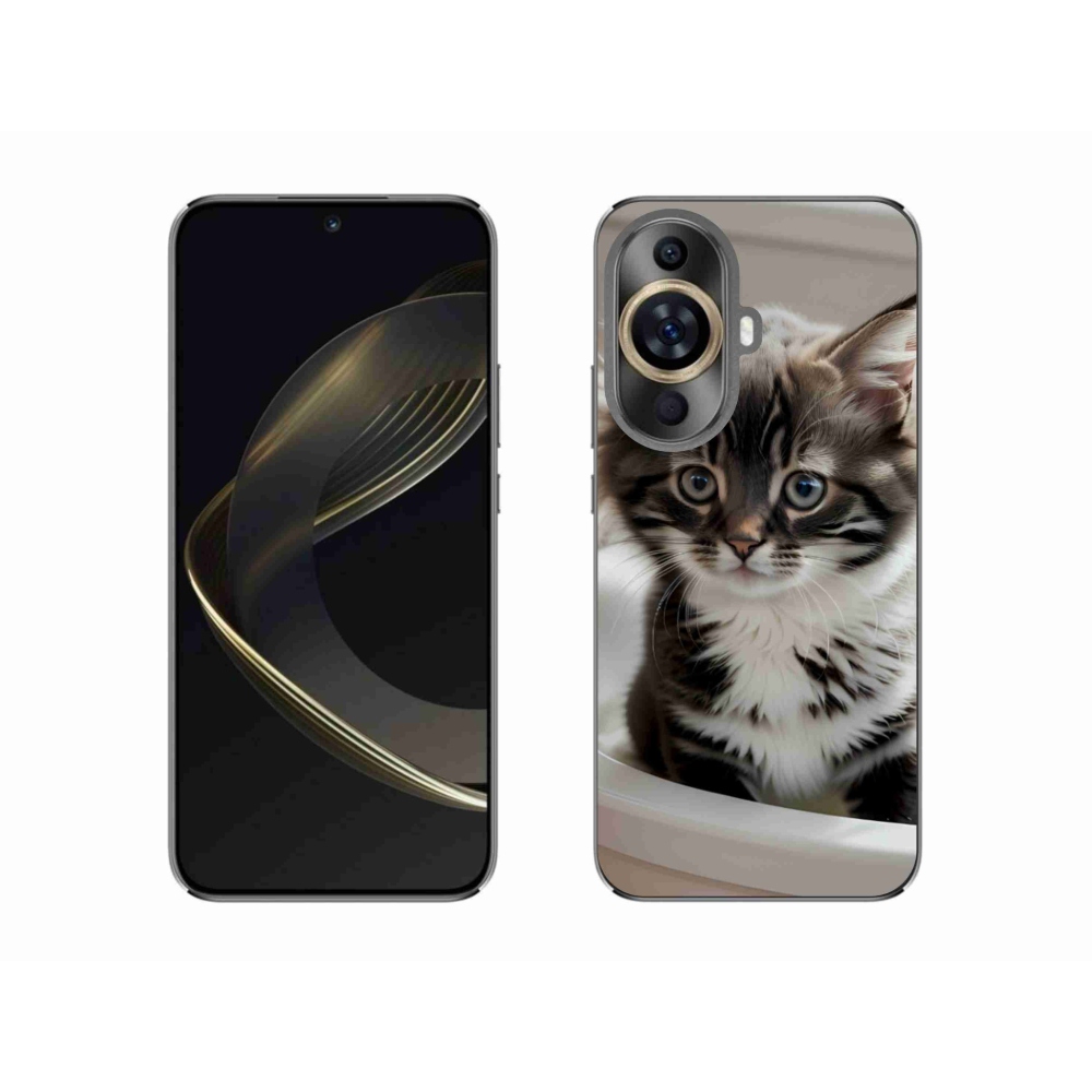 Gél borítás mmCase a Huawei Nova 11-en - kíváncsi cica