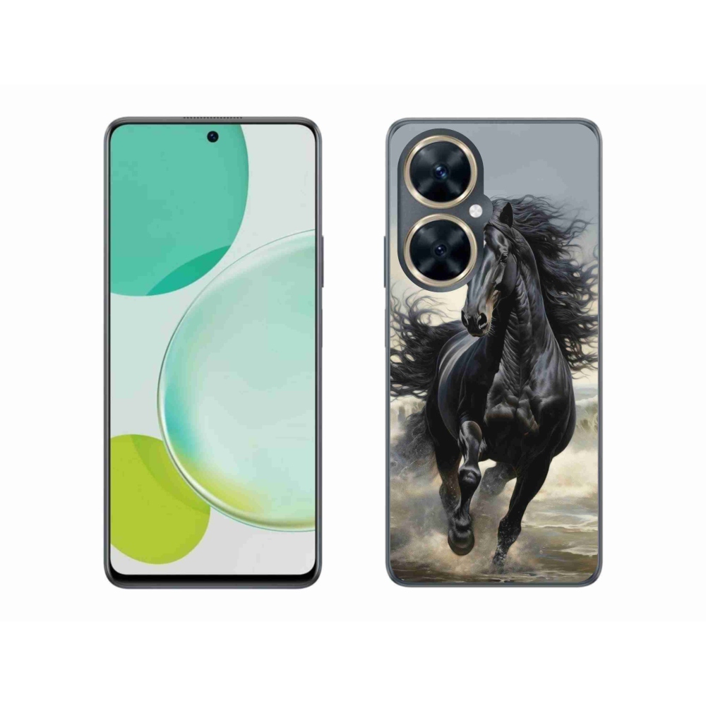 Gél borítás mmCase a Huawei Nova 11i - futó fekete ló