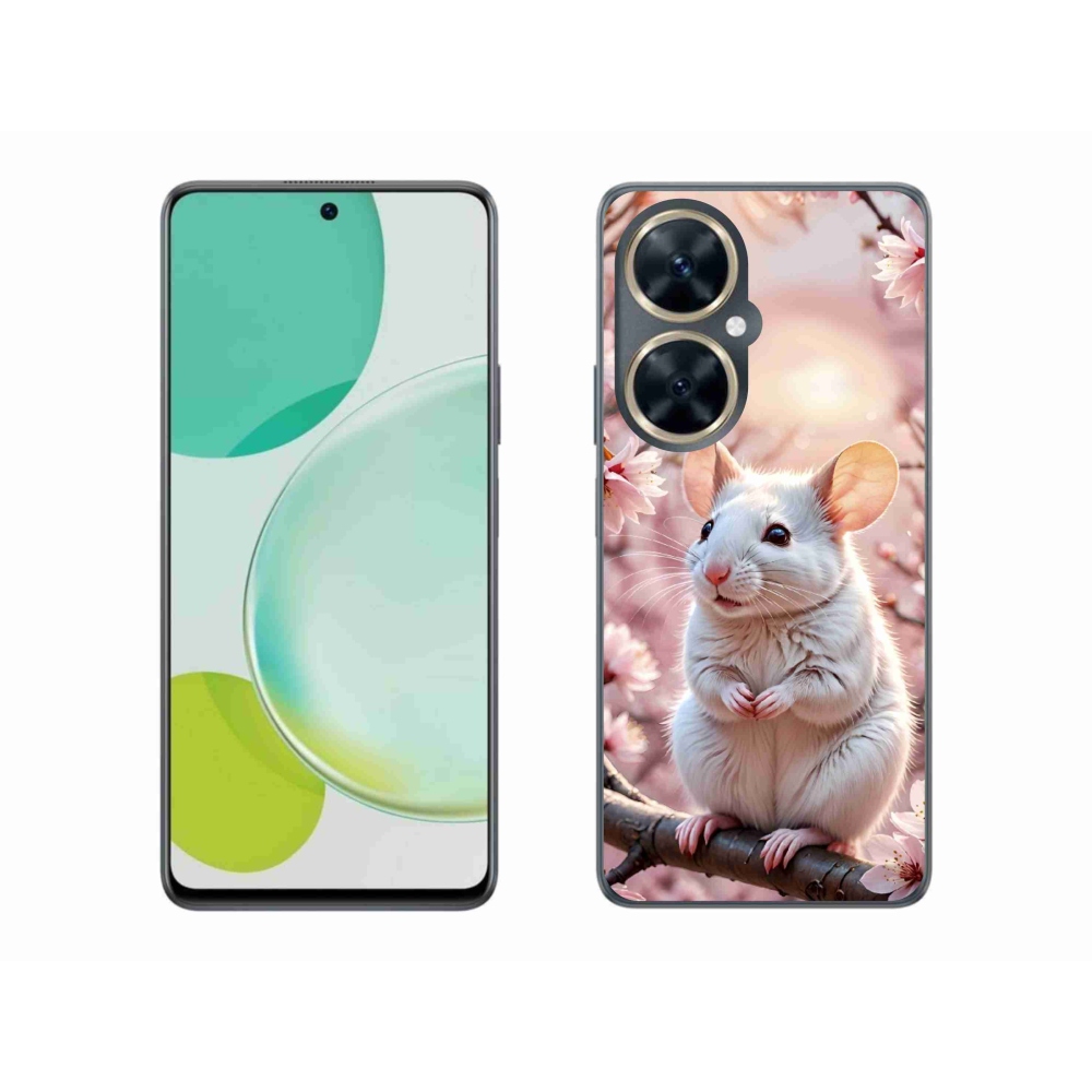 mmCase gél tok a Huawei Nova 11i-hez – fehér egér egy ágon