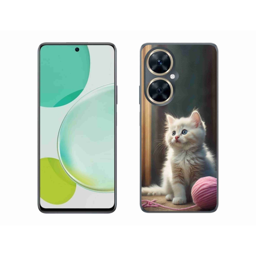 Gél borítás mmCase a Huawei Nova 11i készülékhez - fehér cica 2