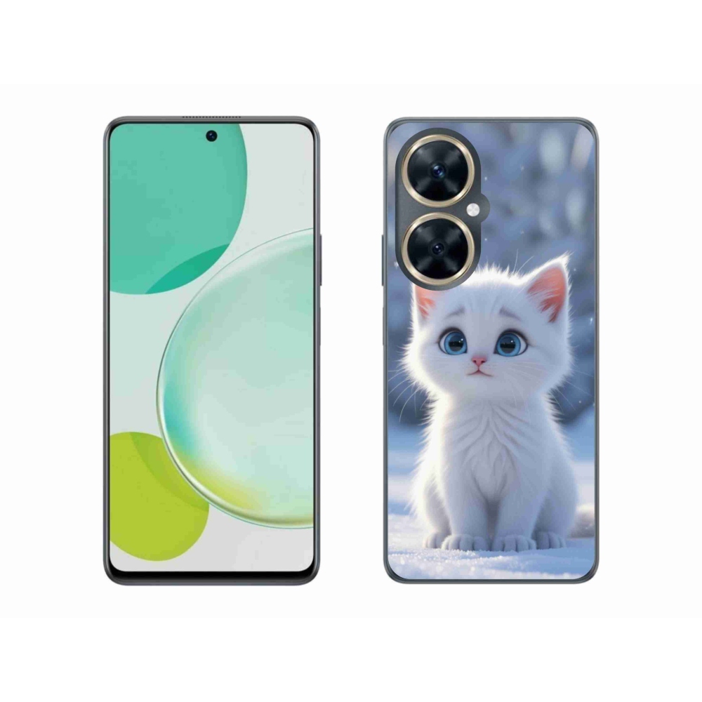 Gél borítás mmCase a Huawei Nova 11i készülékhez - fehér cica 3