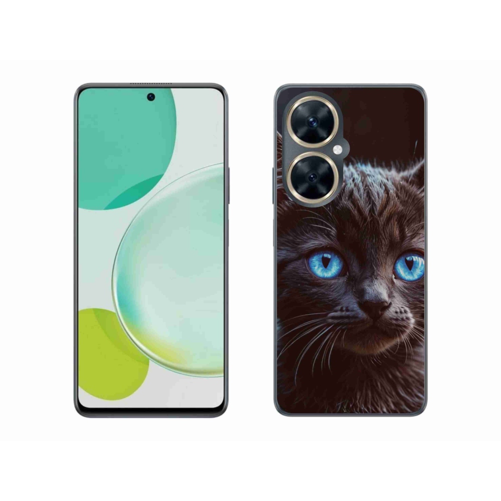 Gél borítás mmCase a Huawei Nova 11i készülékhez - fekete cica 2