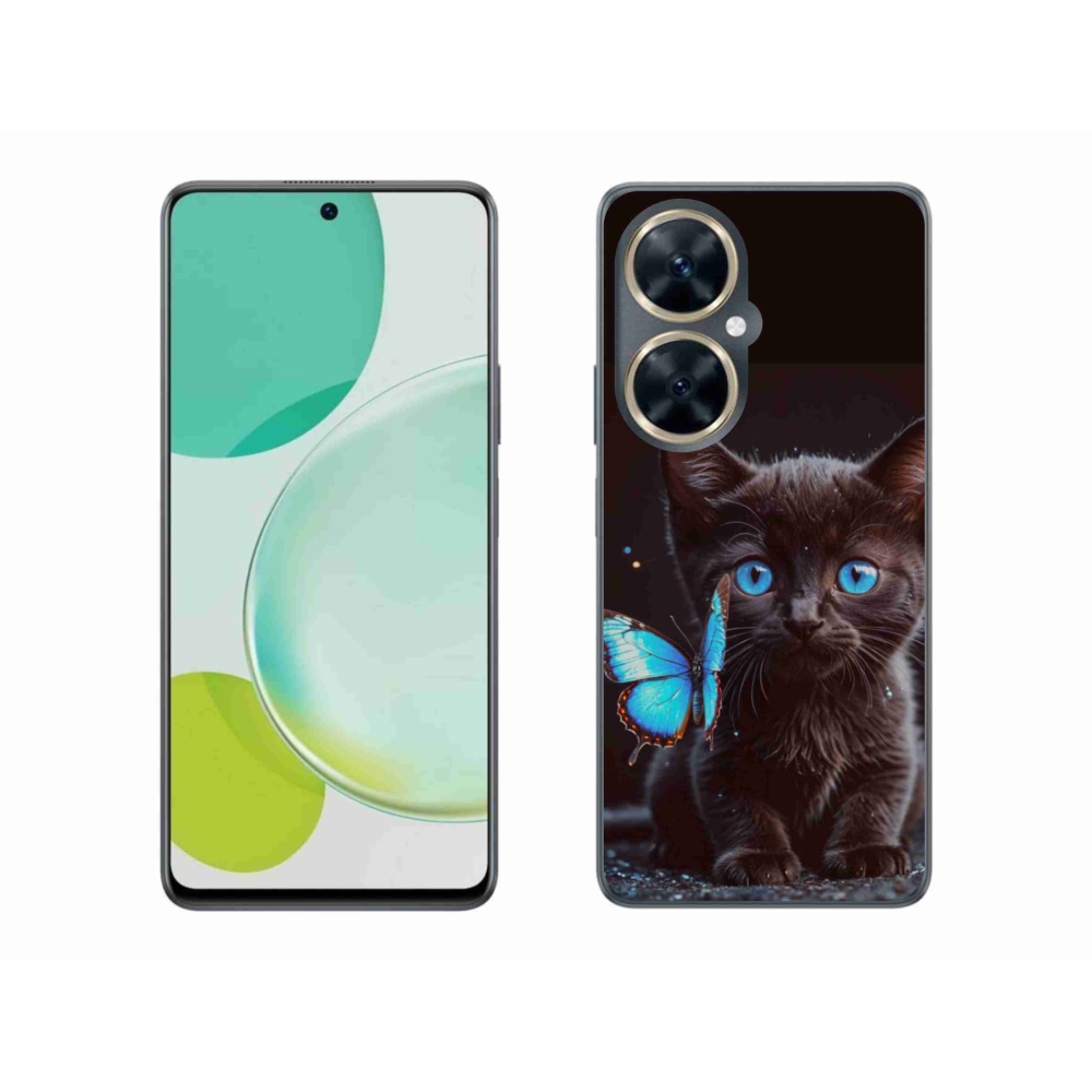 Gél borító mmCase a Huawei Nova 11i készülékhez - fekete cica 3