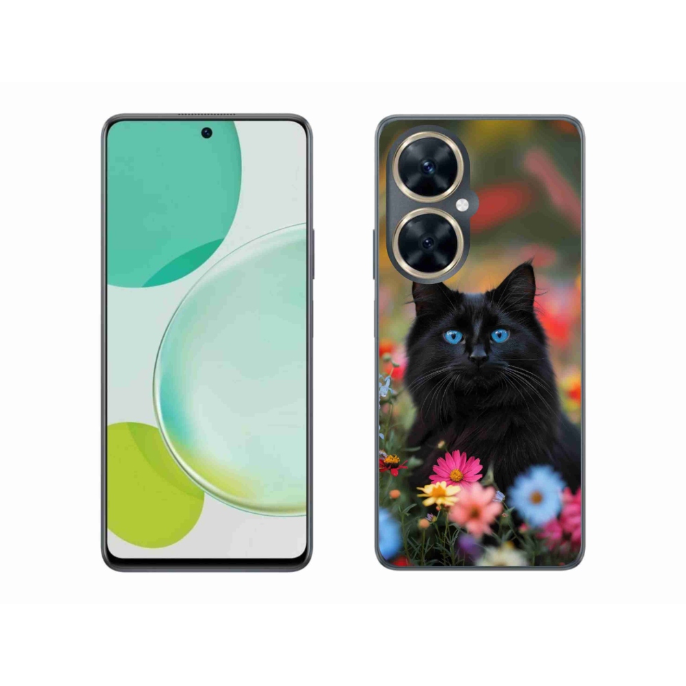 Gél borítás mmCase a Huawei Nova 11i készülékhez - fekete cica 4