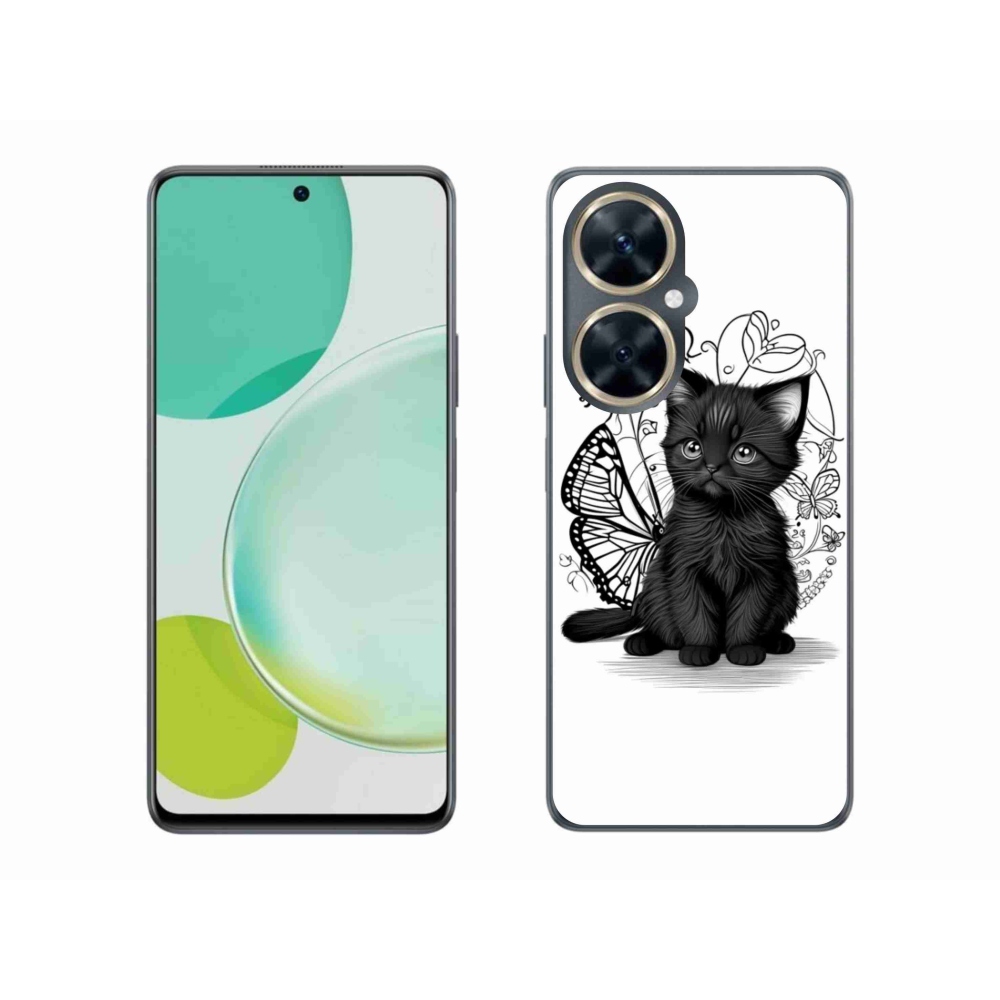 Gél borító mmCase a Huawei Nova 11i készülékhez - fekete cica