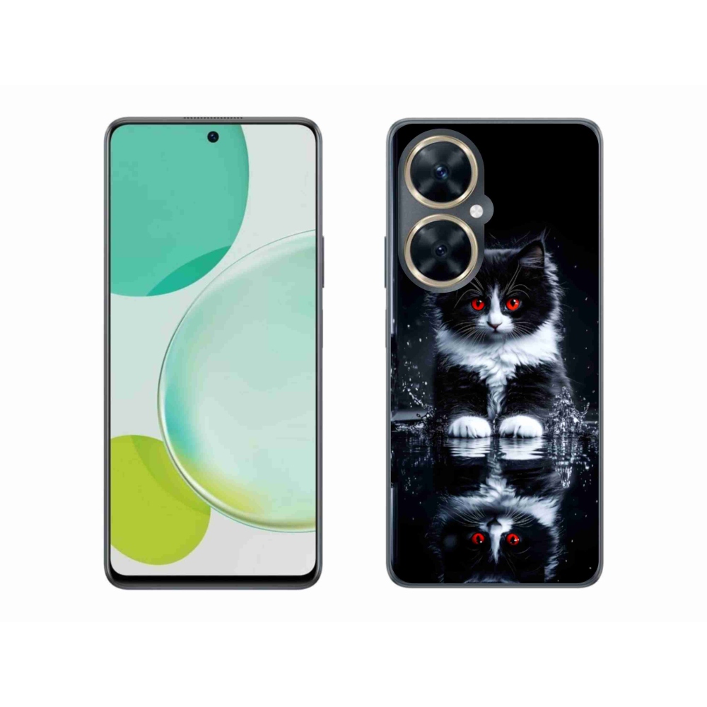 Gél borítás mmCase a Huawei Nova 11i készülékhez - fekete-fehér cica