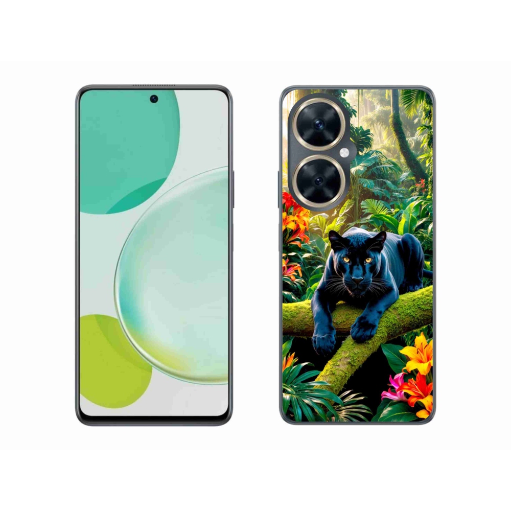 Gél borítás mmCase a Huawei Nova 11i számára - fekete párduc a dzsungelben