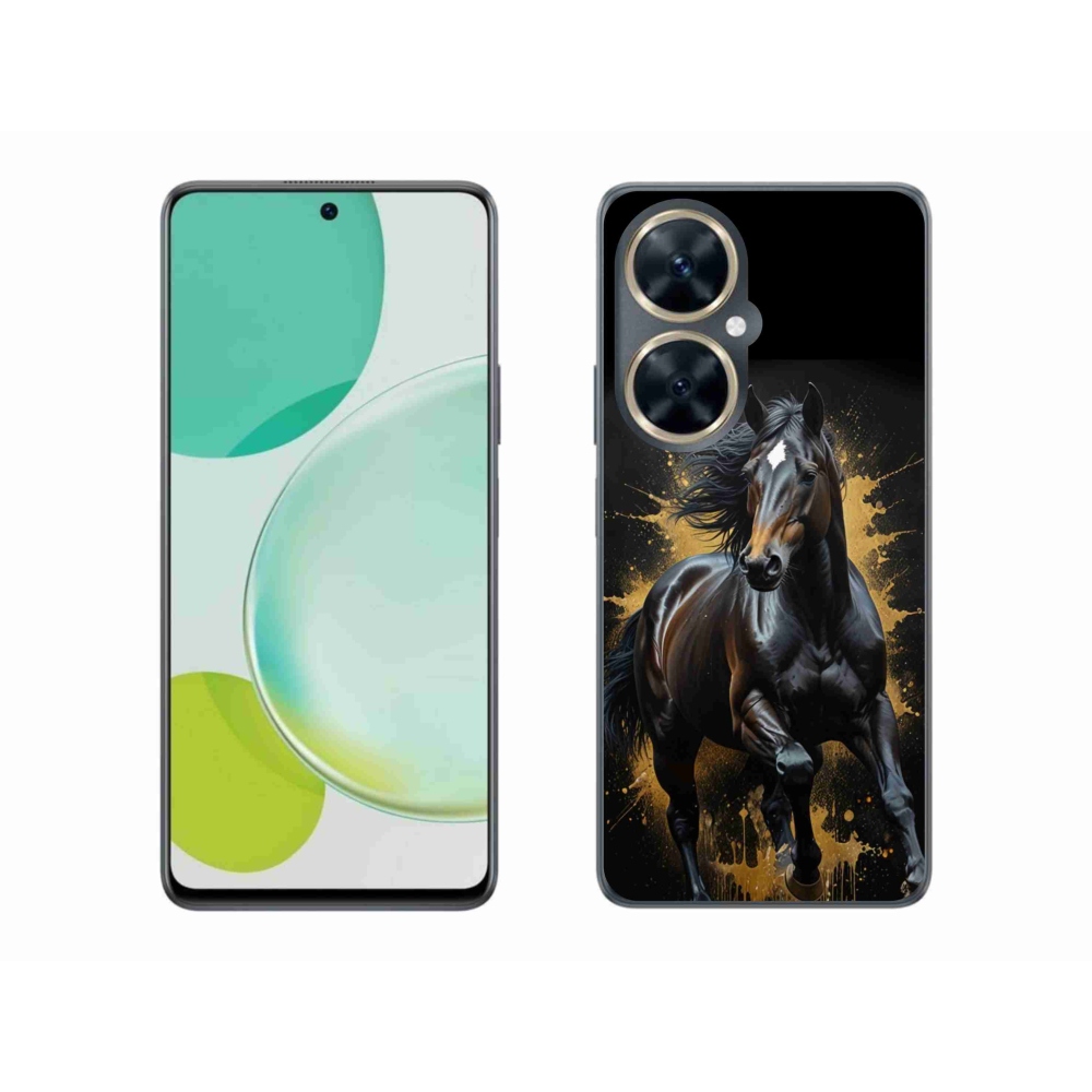 Gél borítás mmCase a Huawei Nova 11i készülékhez - elegáns fekete ménes