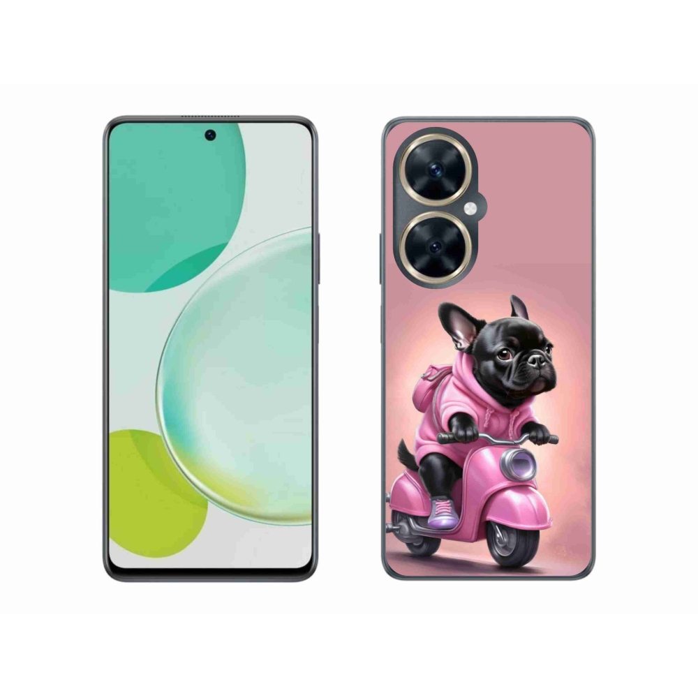 Gél borítás mmCase a Huawei Nova 11i készülékhez - Francia bulldog egy robogón