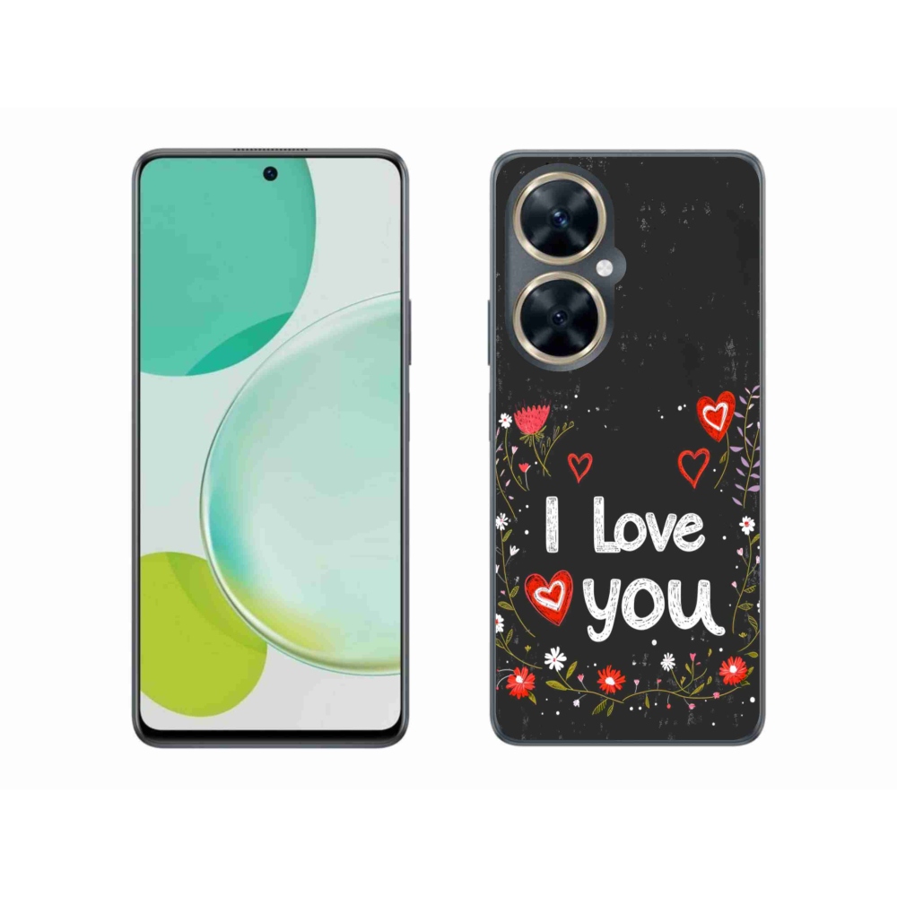 Gél borító mmCase a Huawei Nova 11i készülékhez - Szeretlek fekete háttérrel