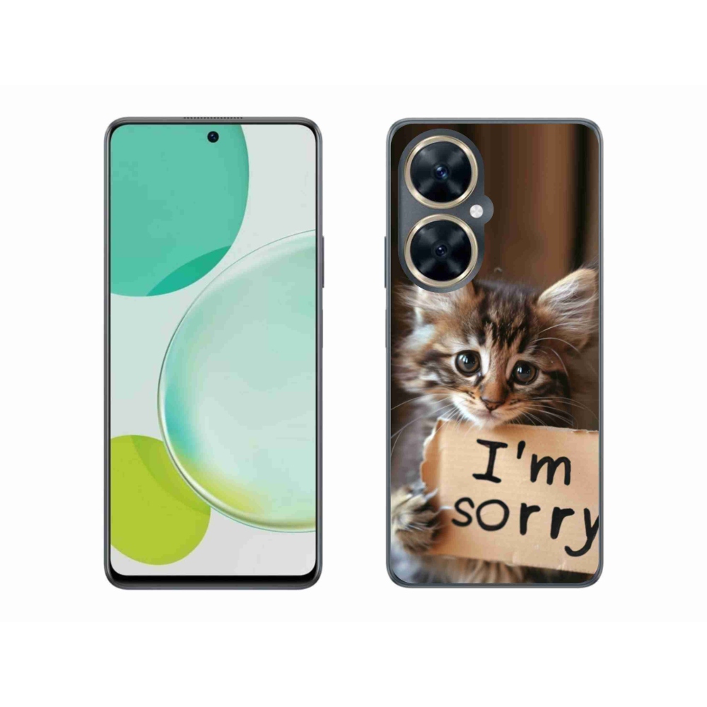 Gél borítás mmCase a Huawei Nova 11i készülékhez - macska bocsánatkérése