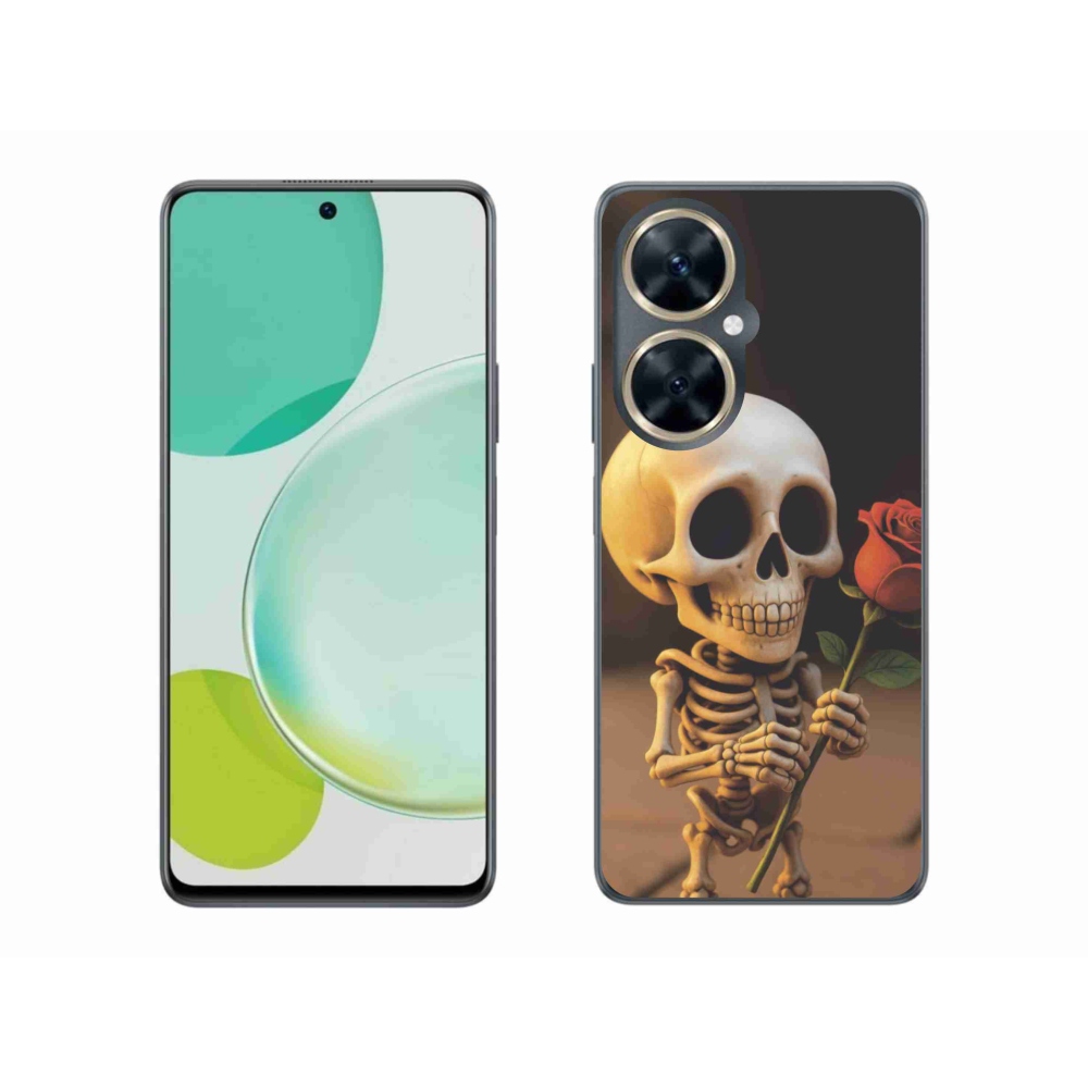 Gél borítás mmCase a Huawei Nova 11i készülékhez - csontváz rózsával