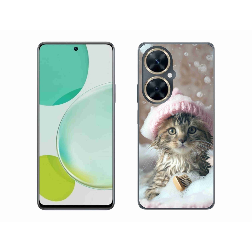 Gél borítás mmCase a Huawei Nova 11i készülékhez - cica és fürdés