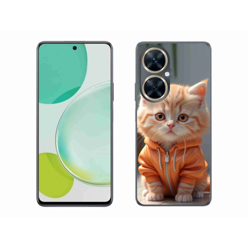 Gél borítás mmCase a Huawei Nova 11i készülékhez - cica egy melegítőben