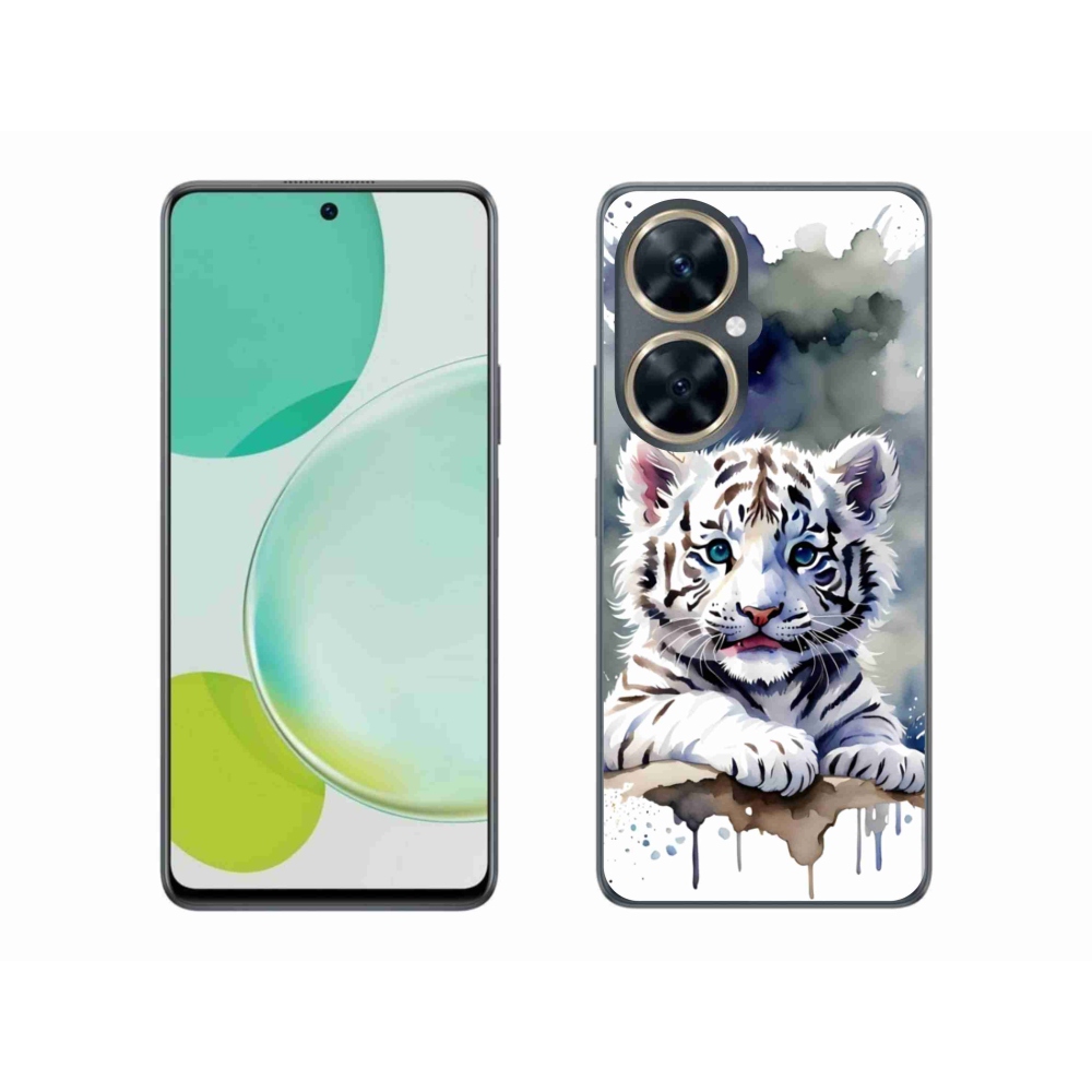 Gél borítás mmCase a Huawei Nova 11i készülékhez - fehér tigriskölyök