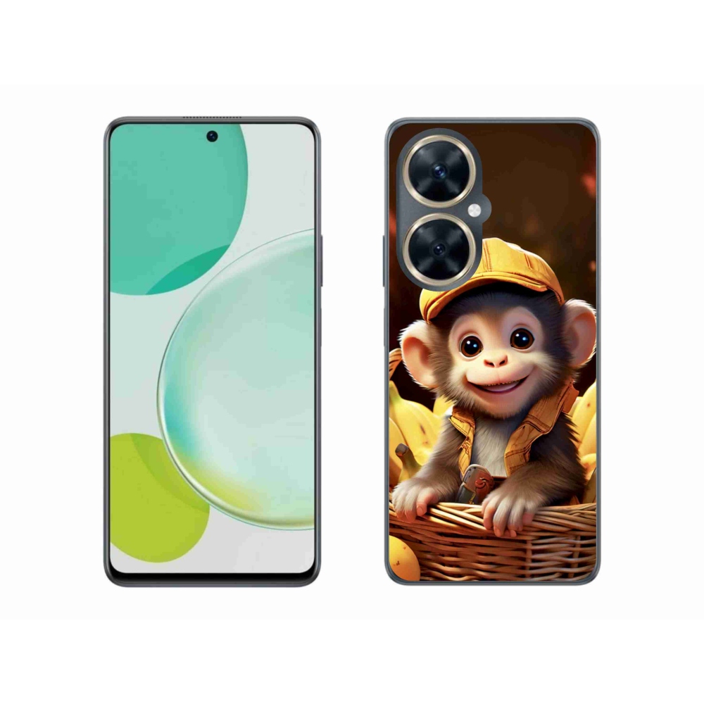 Zselés borítás mmCase a Huawei Nova 11i készülékhez - majom a kosárban